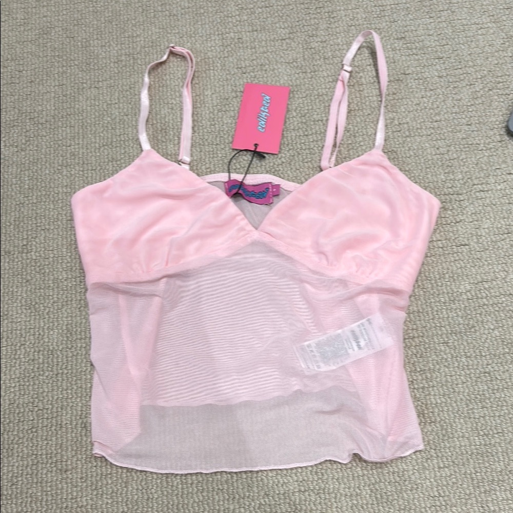 Sheer Pink Camisole Top